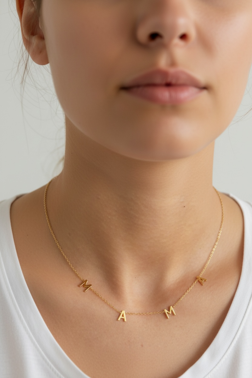 MAMA 18k Non Tarnish Stainless Steel Chain Necklace