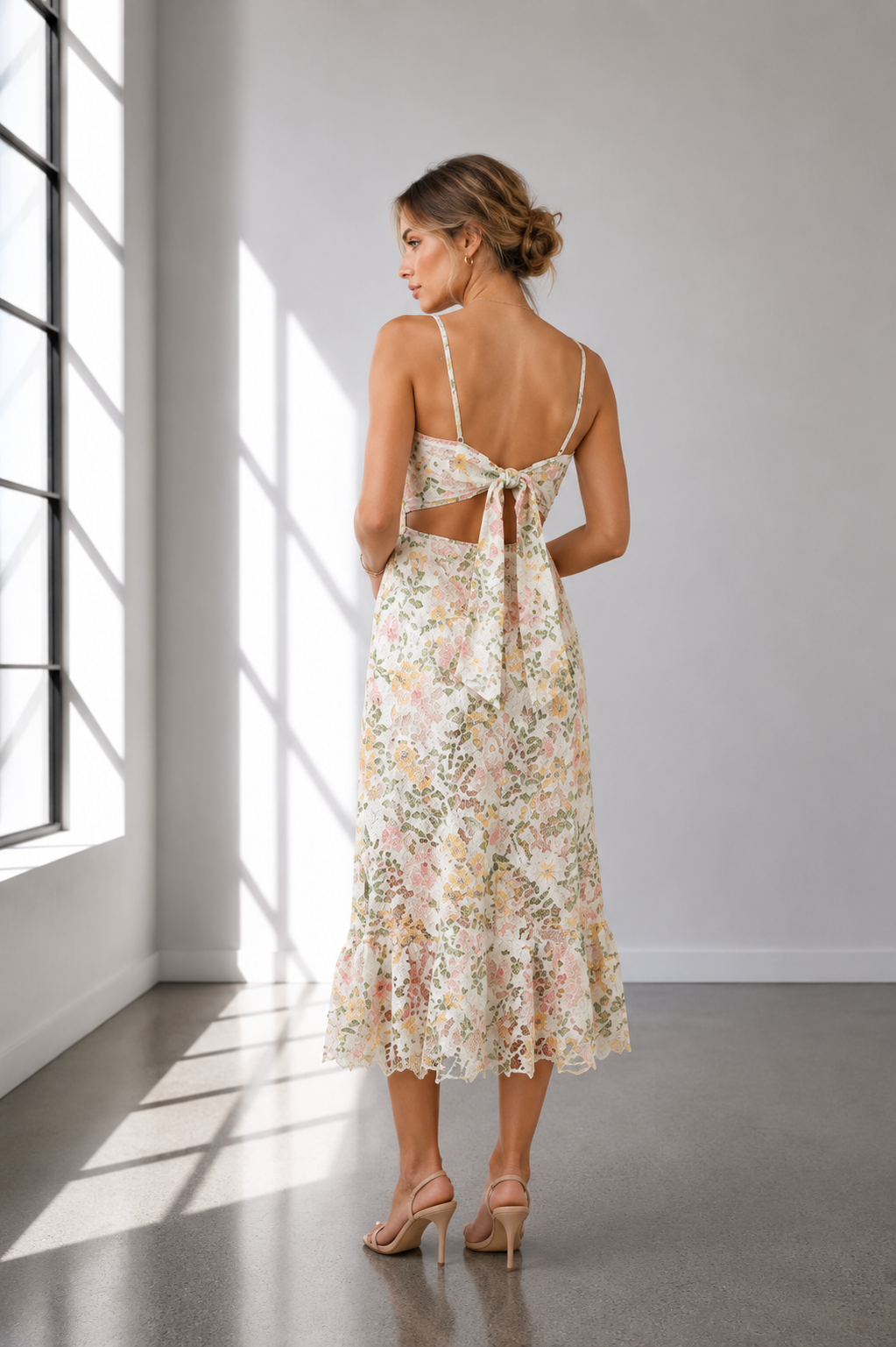 Wildflower Crochet Midi Dress