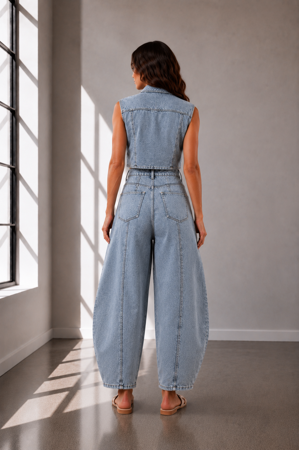 Daisy Denim Barrel Set