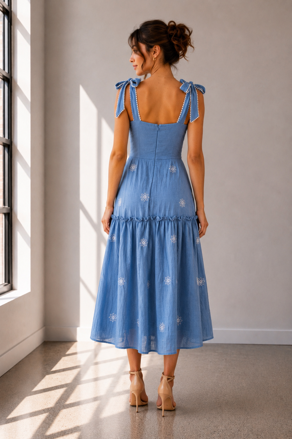 Bluebell Embroidered Midi Dress