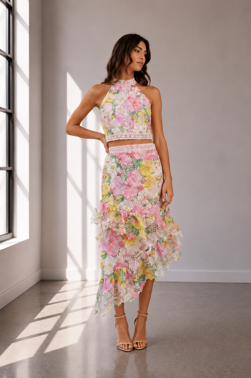 Blossom Lace Romance Two-Piece Set
