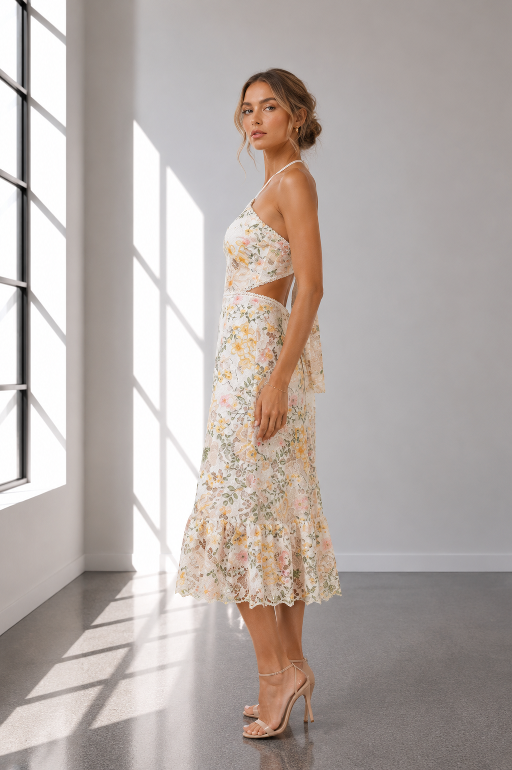 Wildflower Crochet Midi Dress