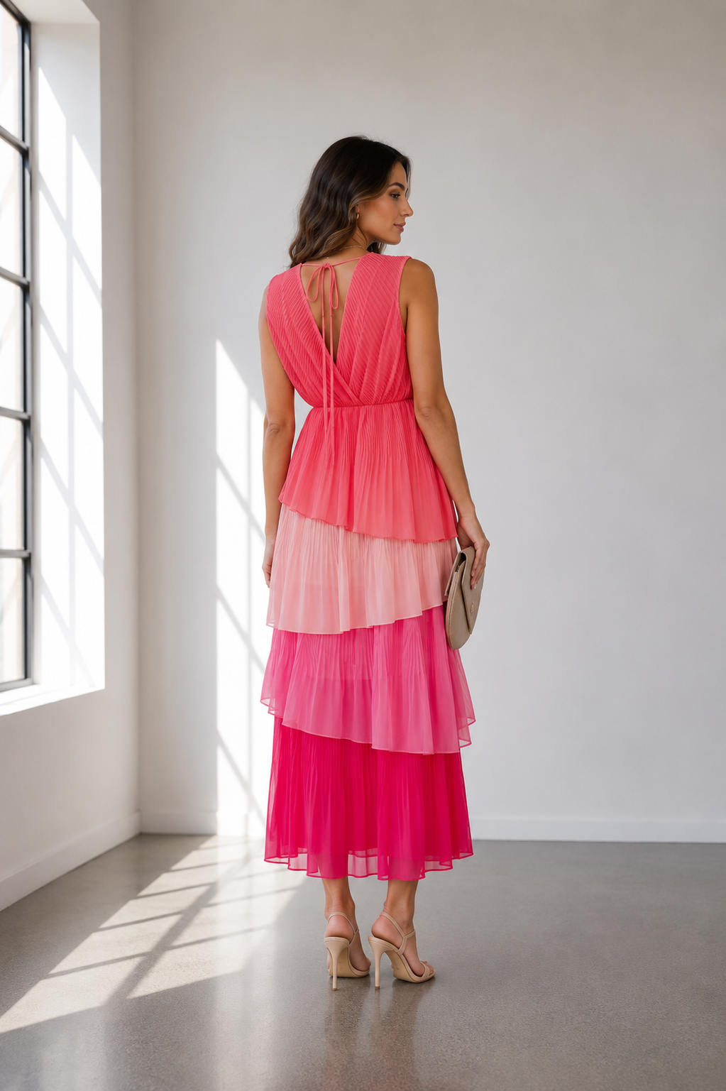Sunset Sorbet Tiered Maxi Dress