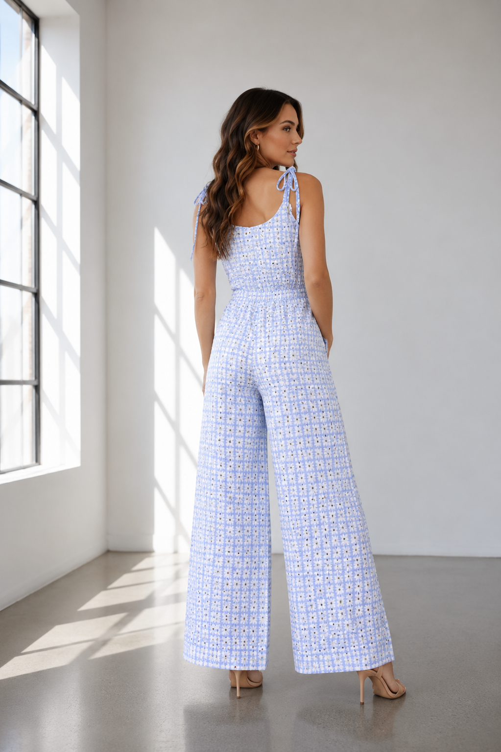 Bluebell Eyelet Wide Leg Jumpsuit