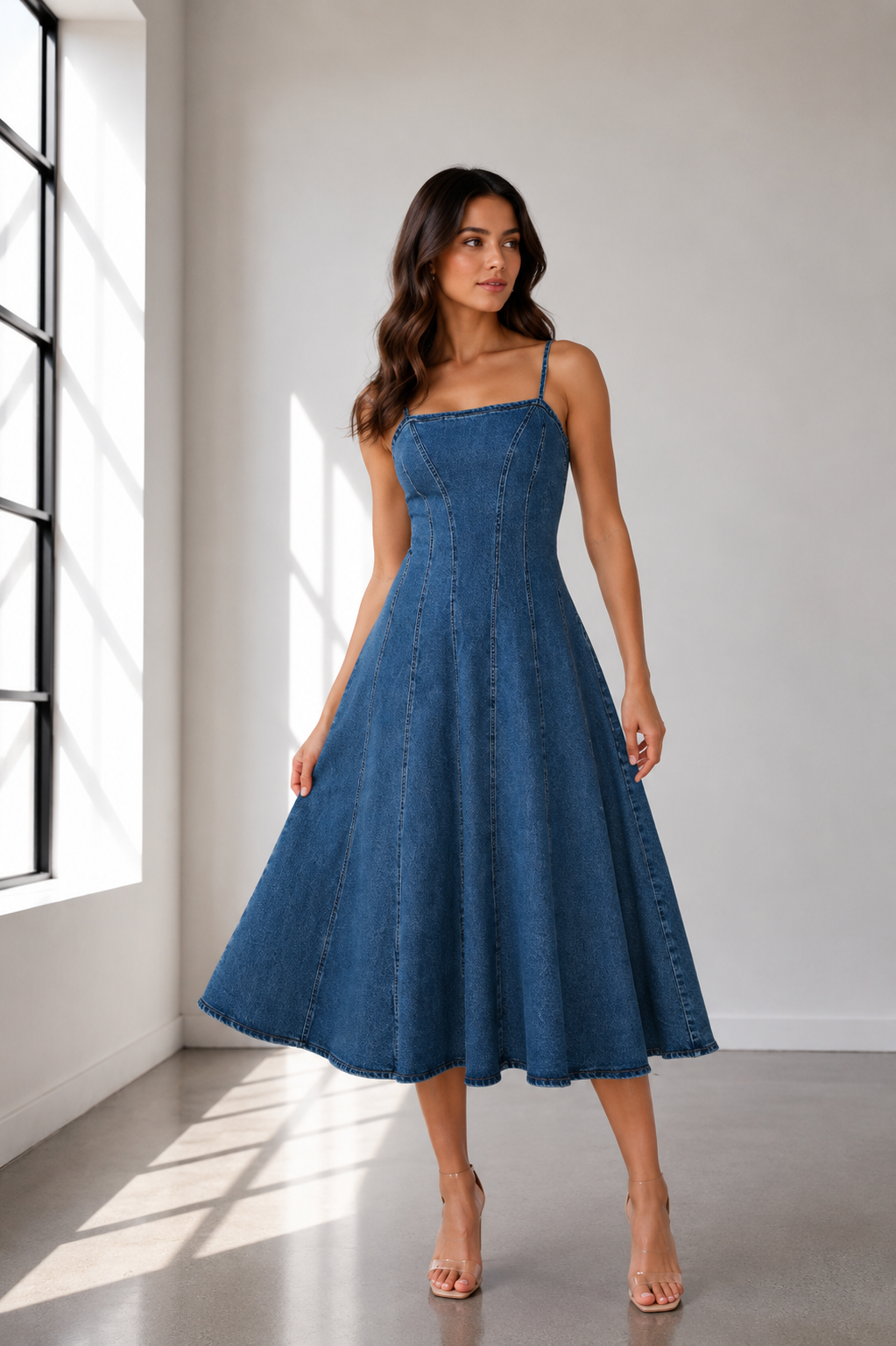 Denim Daydream Midi Dress