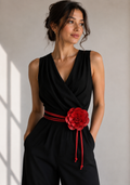 Scarlet Bloom Statement Belt