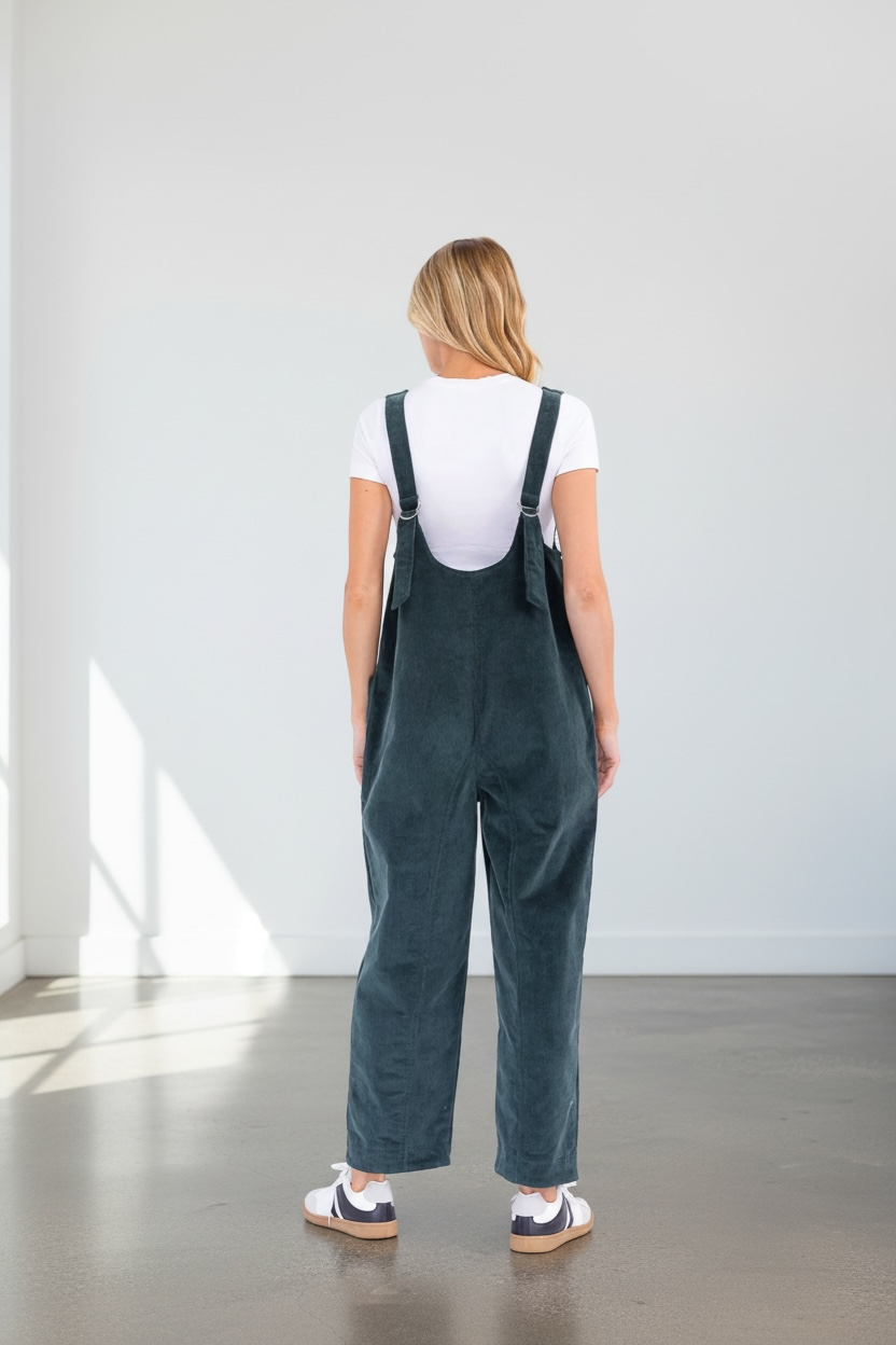 Corduroy Ease Wide-Leg Jumpsuit