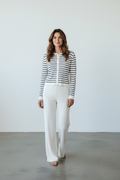 Sophie White Knit Wide-Leg Pants cardigan set