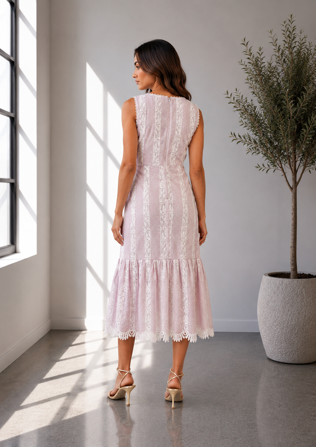Lavender Lace Garden Party Maxi Dress