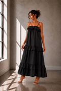 Midnight Romance Tiered Maxi Dress