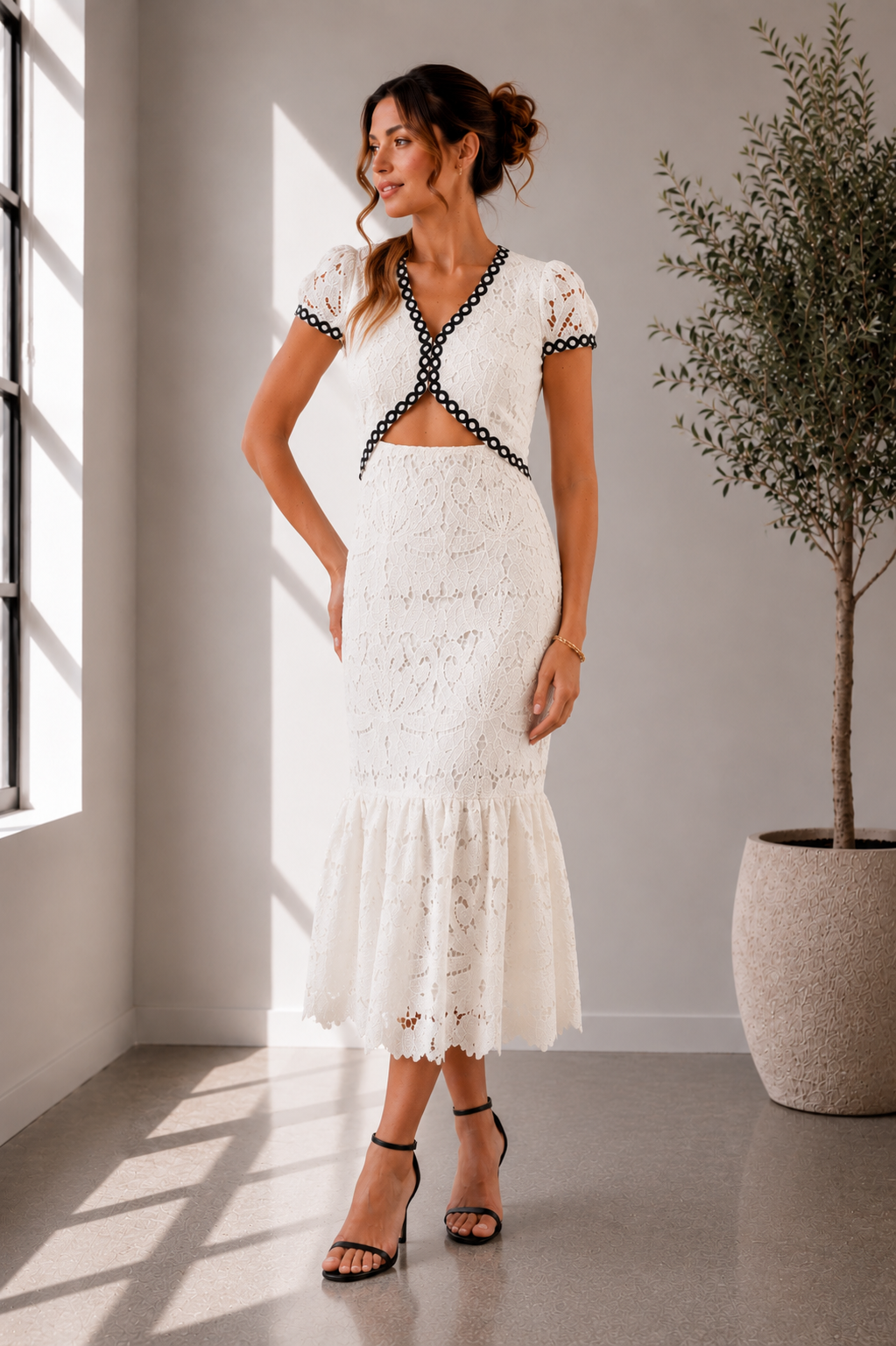 Aurelia Lace Midi Dress