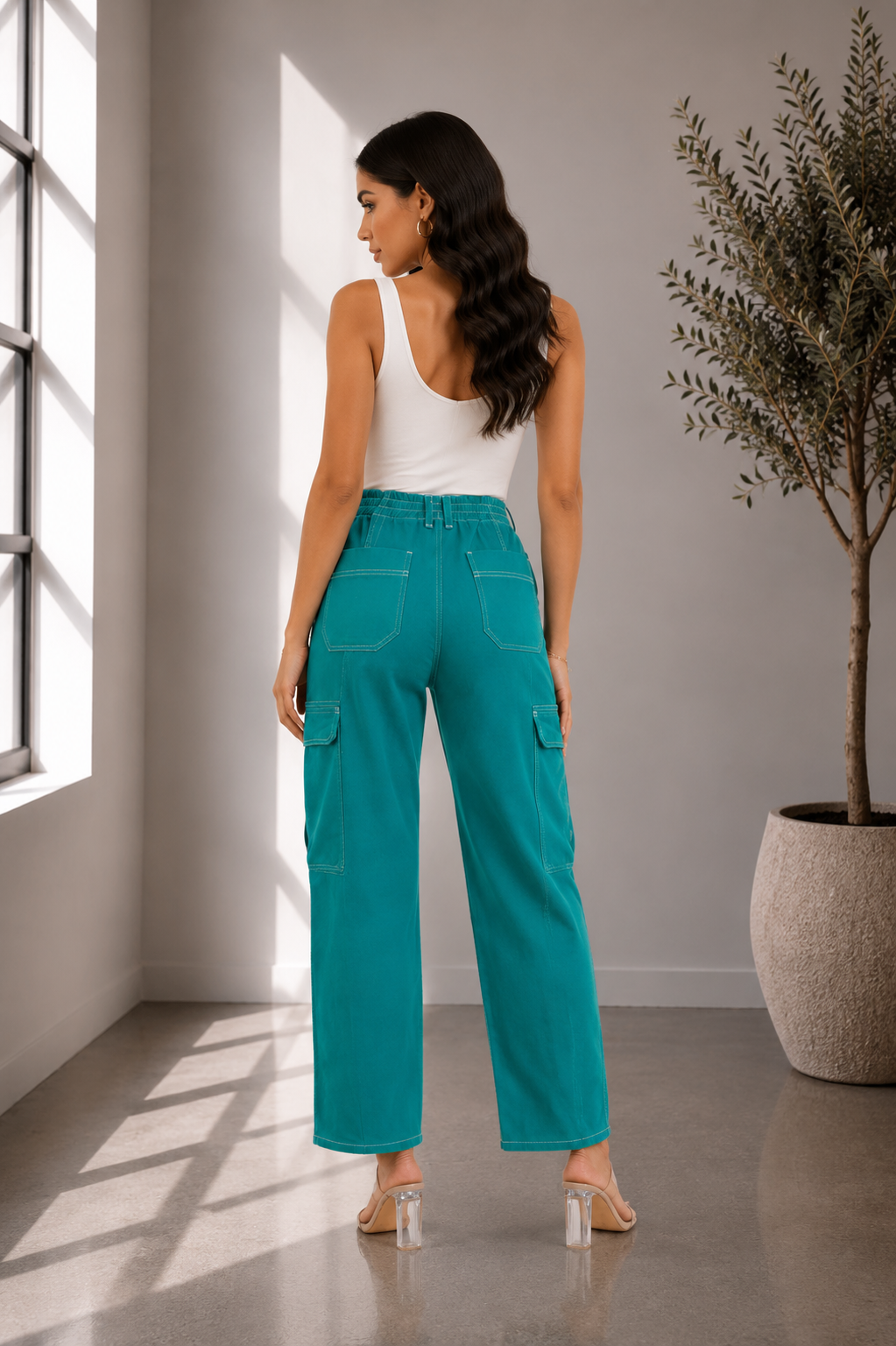 Lagoon Cargo Wide-Leg Pants