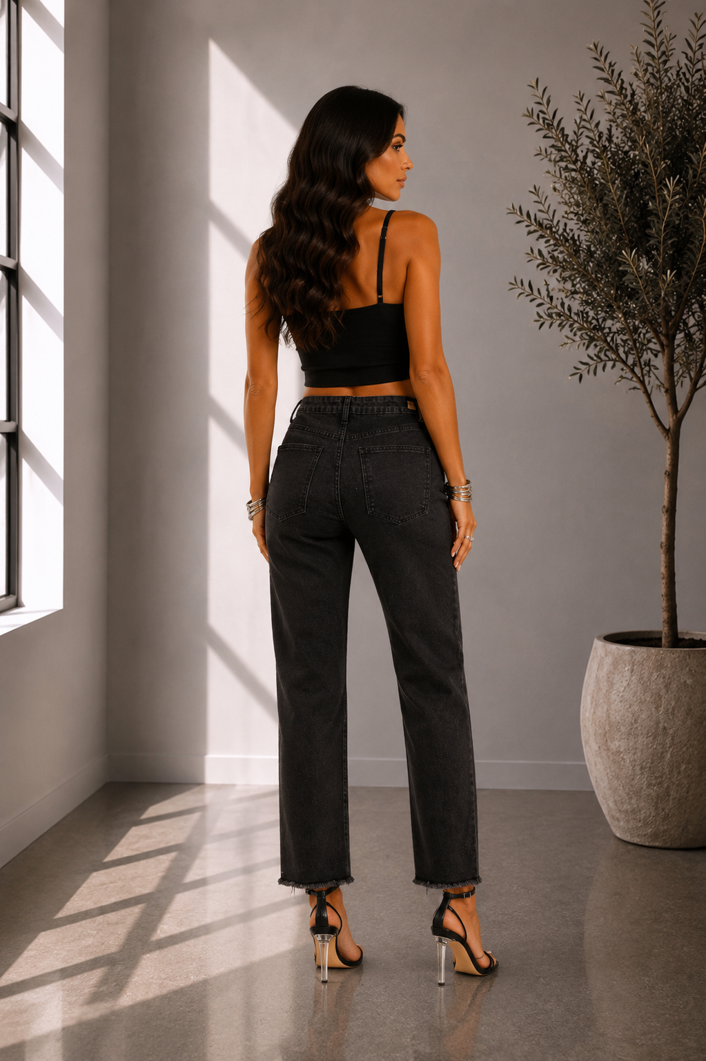 Midnight Spark Straight-Leg Denim
