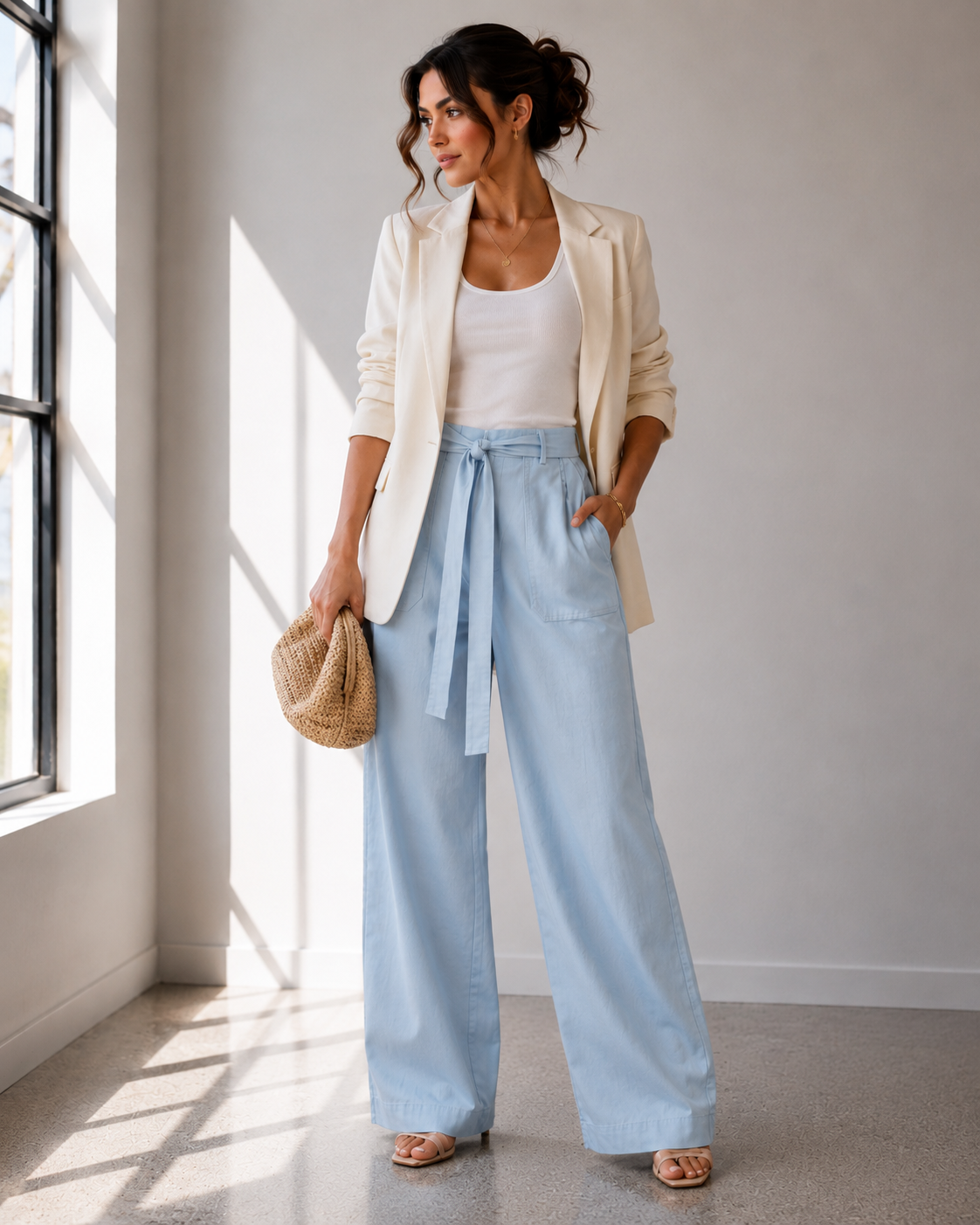 Skyline Linen Wide Leg Pants