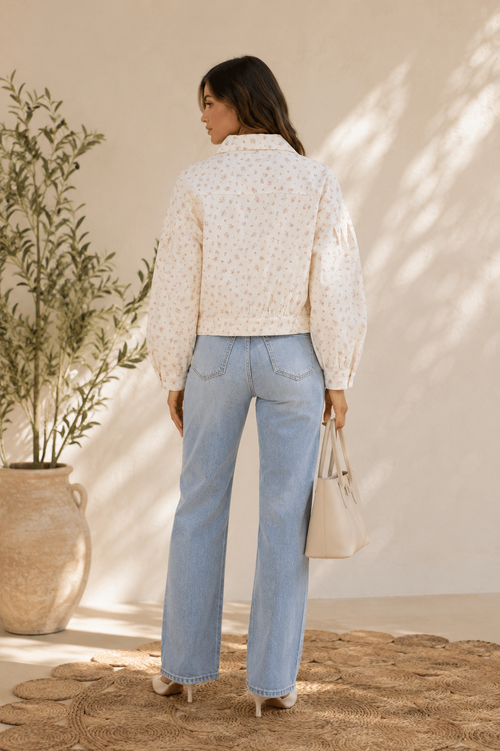 Botanical Bloom Denim Jacket