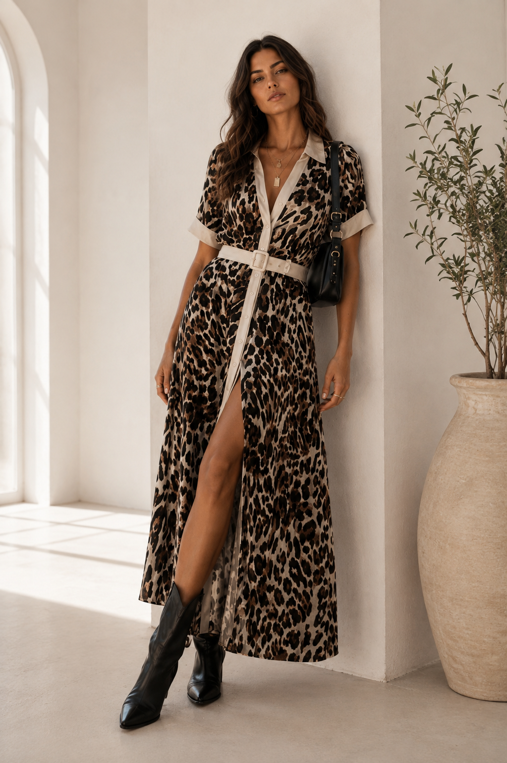 Wild Instinct Maxi Shirt Dress